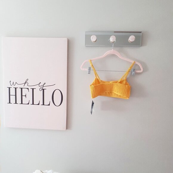 NWT Mosmann yellow lined ribbed bikini top and bottom set, M - Picture 12 of 16